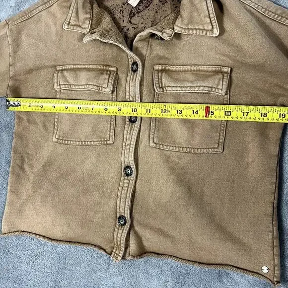 Pilcro Anthropologie Women's XS Button Layer Top Shacket Barn - Picture 7 of 10